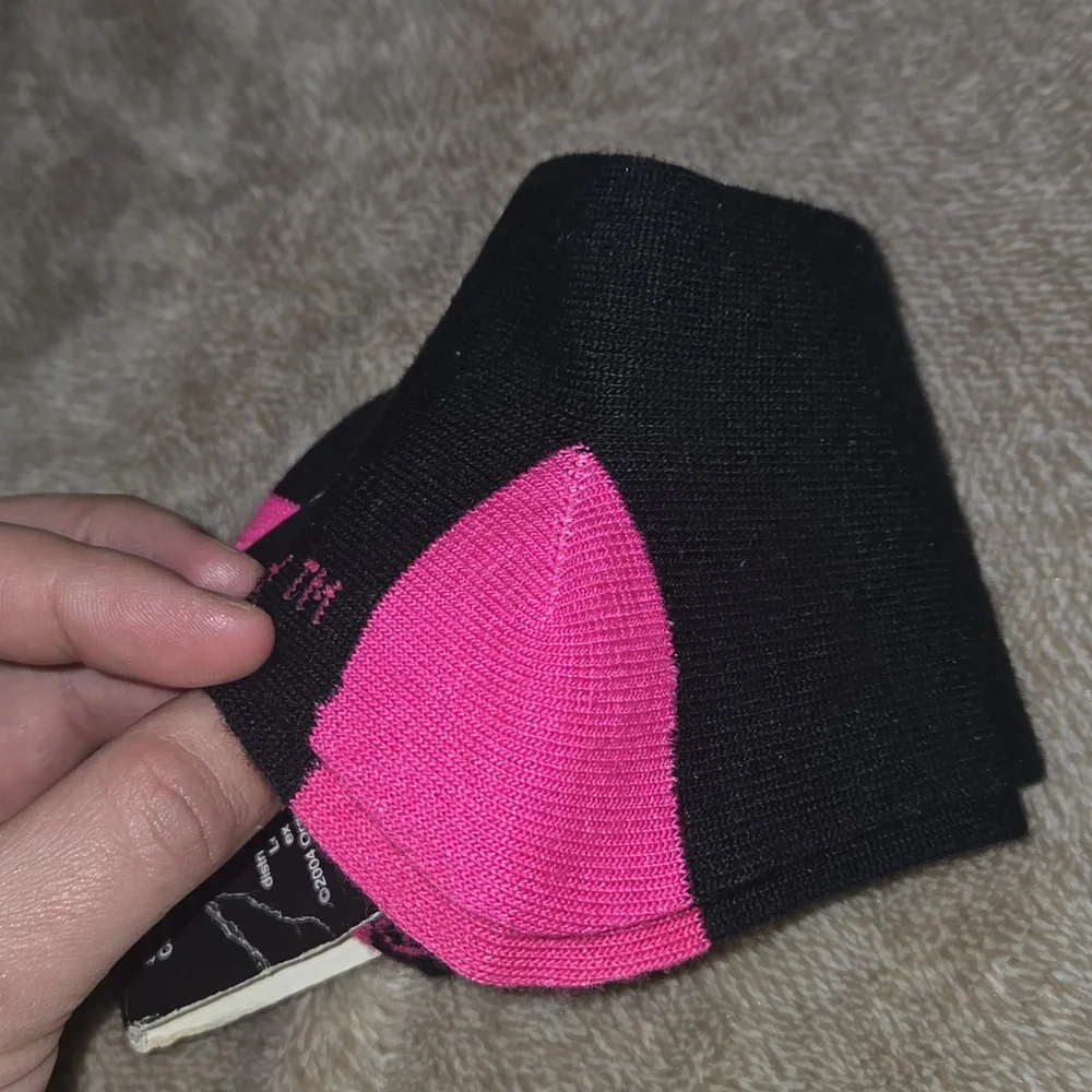Vintage Orange County Choppers OCC Womens Black and Pink Socks Size 9-11
